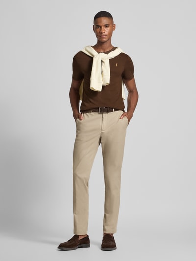 Polo Ralph Lauren T-shirt met logostitching Middenbruin - 1