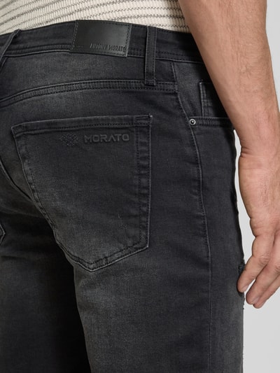 Antony Morato Skinny fit korte jeans in destroyed-look Zwart - 3