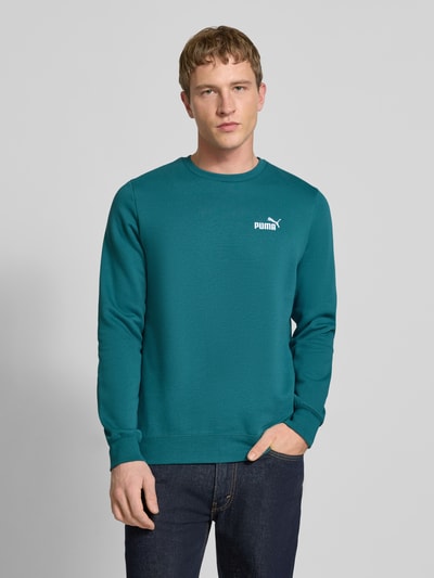 PUMA Performance Bluza dresowa z logo w kroju regular fit z przeszywanym haftem logo Butelkowy zielony 4