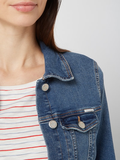 Tom Tailor Denim Kurtka jeansowa w dekatyzowanym stylu z kieszeniami z patką Jeansowy niebieski melanż 3