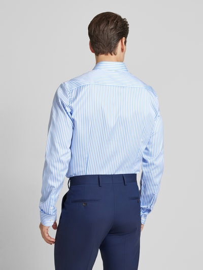 Jake*s Slim Fit Businesshemd in Premiumqualität mit extra langem Arm Bleu 5