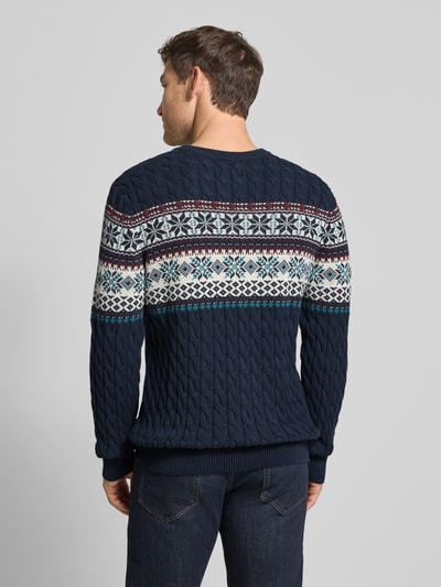 MCNEAL Strickpullover mit gerippten Abschlüssen Dunkelblau 5