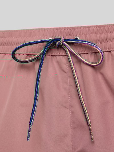 PAUL SMITH Badehose mit Label-Patch Modell 'ZEBRA' Altrosa 2