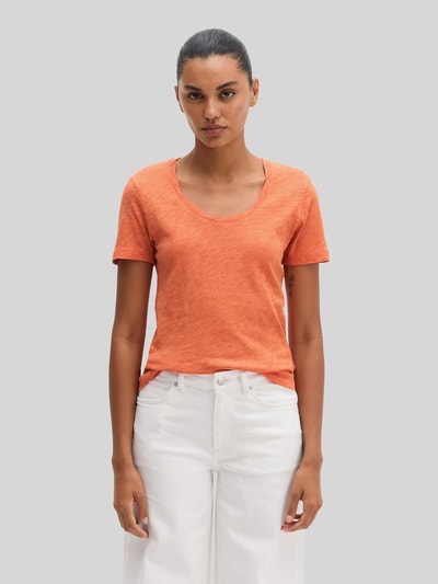 Marc O'Polo Regular Fit T-Shirt aus reiner Baumwolle Orange 4