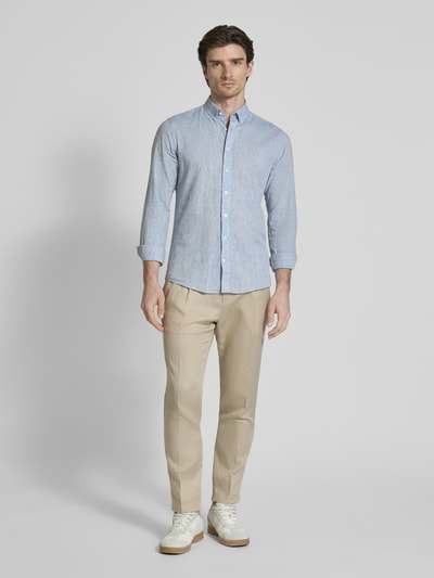 Lindbergh Vrijetijdsoverhemd met knoopsluiting Lichtblauw - 1