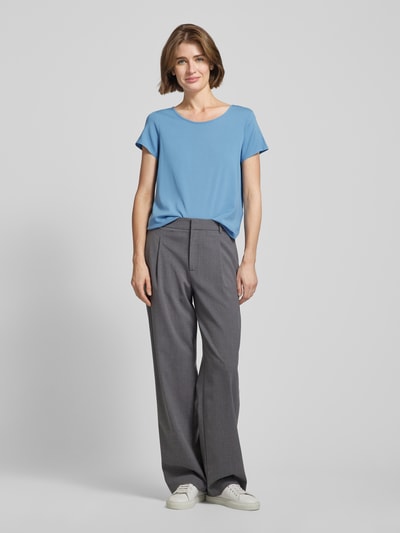 Vero Moda T-shirt met afgeronde zoom, model 'BELLA' Blauw - 1