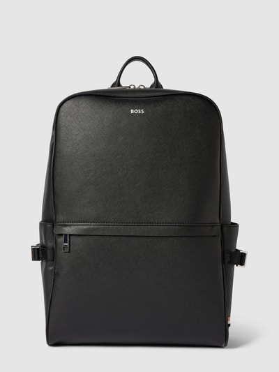 BOSS Rucksack aus Leder Modell 'Zair' Black 2