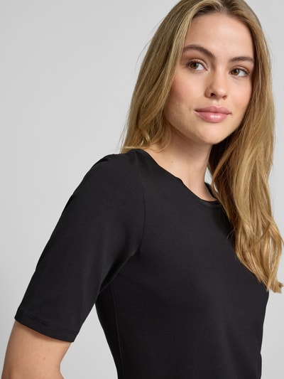 s.Oliver BLACK LABEL T-shirt o kroju regular fit z mieszanki bawełny Czarny 3