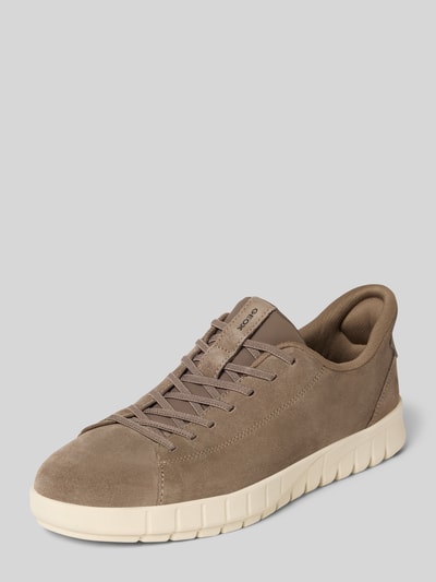 Geox Leren sneakers met labeldetail, model 'FLEXTRIDE PLUS' Taupe - 1