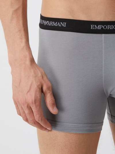 Emporio Armani Trunks aus Baumwoll-Mix mit elastischem Logo-Bund Black 3