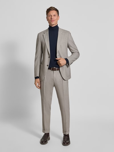 Profuomo Pullover aus Merinowolle mit Rollkragen Marine 1