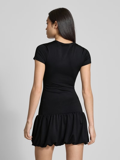 WEEKDAY T-Shirt-Kleid mit Rundhalsausschnitt Modell 'Daisy' Black 5
