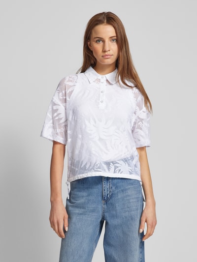 Marc Cain Blouse in semi-transparant design Wit - 4