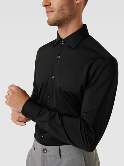 XACUS Regular Fit Businesshemd mit Stretch-Anteil Black 3