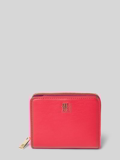 Tommy Hilfiger Portemonnee met logo-applicatie, model 'ICON MED ZA FLAP' Rood - 1