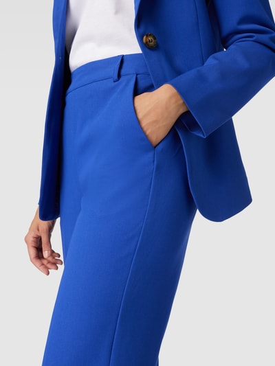 Kaffe Spodnie z zakładkami w pasie i skróconymi nogawkami model ‘KASAKURA’ Niebieski 3