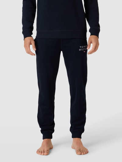 Tommy Hilfiger Sweatpants mit Label-Stitching Dunkelblau 4