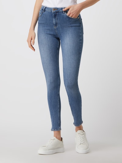 Review Jeansy o kroju skinny fit z efektami znoszenia Niebieski 4