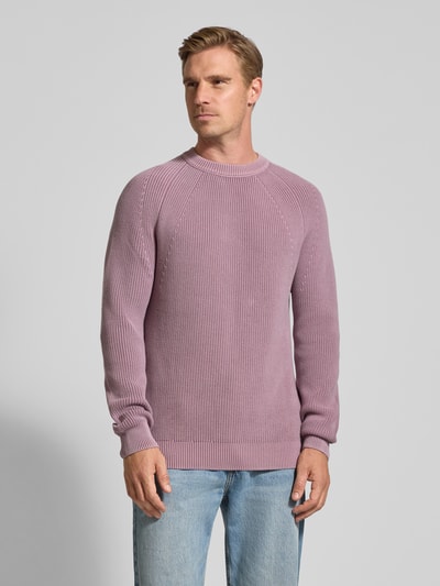 Drykorn Gebreide pullover met ronde hals Rosé - 4