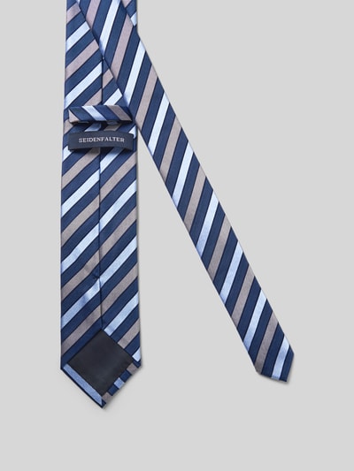 Prince Bowtie Zijden stropdas met statementpatch (7 cm) Marineblauw - 2