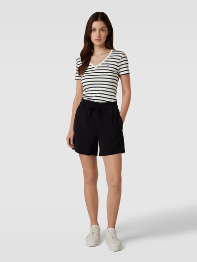 Tommy Hilfiger T-shirt o kroju slim fit z wzorem w paski Biały 1