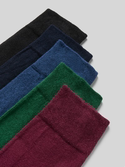 MCNEAL Socken mit geripptem Abschluss im 5er-Pack Pflaume 2