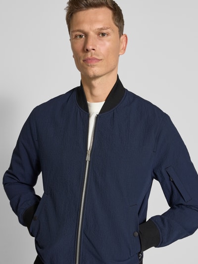 PAUL SMITH Bomberjacke mit Strukturmuster Marine 3