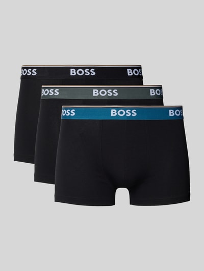 BOSS Trunks mit Logo-Bund im 3er-Pack Black 1