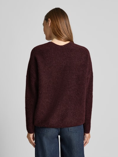 MOS MOSH Strickpullover aus Woll-Mix Modell 'THORA' Bordeaux 5