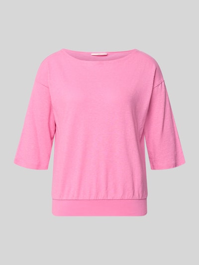 Productfoto, Relaxed Fit T-Shirt aus Hanf-Mix van Lanius in roze met elastische zoom, halve mouw, zachte textuur, katoenmix
