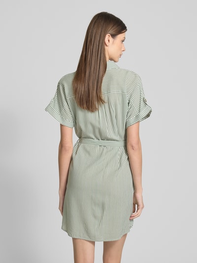 Vero Moda Getailleerde mini-jurk van pure viscose, model 'BUMPY' Rietgroen - 5