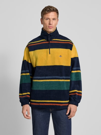 Gant Sweatshirt met opstaande kraag Marineblauw - 4