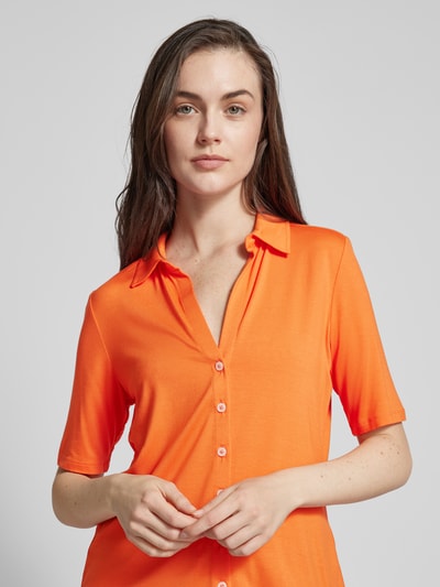 Marc O'Polo T-Shirt mit durchgehender Knopfleiste Orange 3