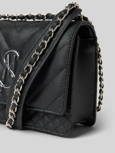 Steve Madden Handtasche mit Label-Applikation und Steppnähten Modell 'BAMARA' Black 3