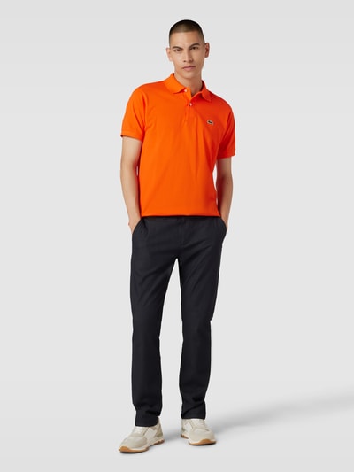 Lacoste Poloshirt mit Logo-Stitching Orange 1