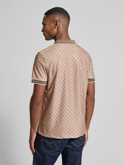 JOOP! Collection Poloshirt mit gerippten Abschlüssen Modell 'Talon' Hellbraun 5