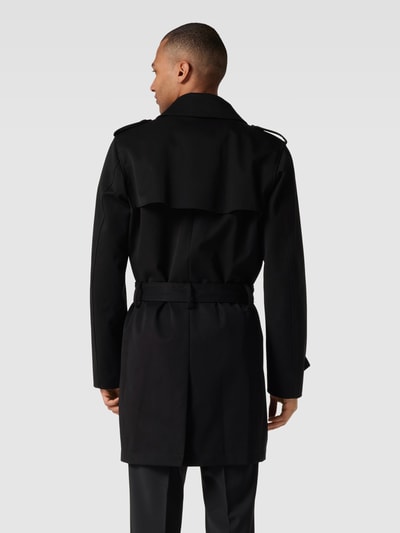 Selected Homme Mantel mit seitlichen Eingrifftaschen Modell 'WILLIAM' Black 5