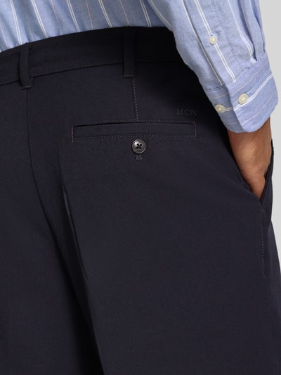 MCNEAL Wide fit stoffen broek met persplooien Marineblauw - 3