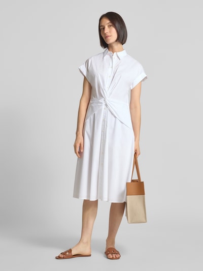 Lauren Ralph Lauren Sukienka koszulowa z wiązanym detalem model ‘CIAN’ Biały 1