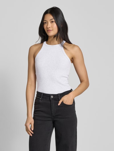 VERO MODA Regular Fit Tank Top aus Baumwoll-Mix Modell 'CHLOE' Hellgrau 4