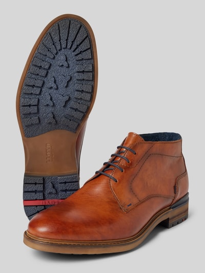 Lloyd Leren derbyschoenen met siernaden, model 'HENGELO' Cognac - 4