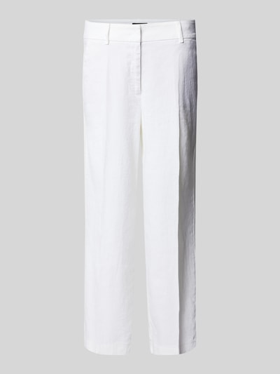 Cambio Regular Fit Leinenhose mit Bügelfalten Modell 'CALIFORNIA' Weiss 2