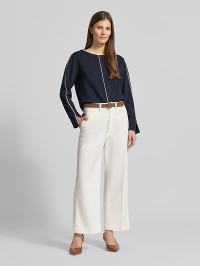 s.Oliver BLACK LABEL Regular Fit Sweatshirt mit Kontrastnähten Marine 1