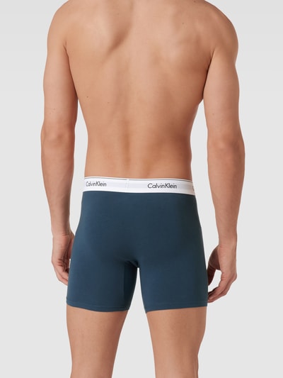 Calvin Klein Underwear Trunks mit elastischem Logo-Bund im 3er-Pack Modell 'BOXER BRIEF' Dunkelblau 4