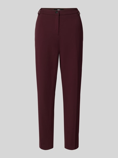 Produktfoto, Regular Fit Chino aus Viskose-Mix Modell 'MARON' von Brax in dunklem Bordeauxrot mit schmalem Schnitt, Damen Schmale Hose von Brax