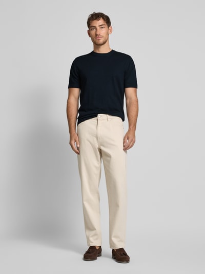 Lindbergh Relaxed Fit T-Shirt mit Rundhalsausschnitt Dunkelblau 1