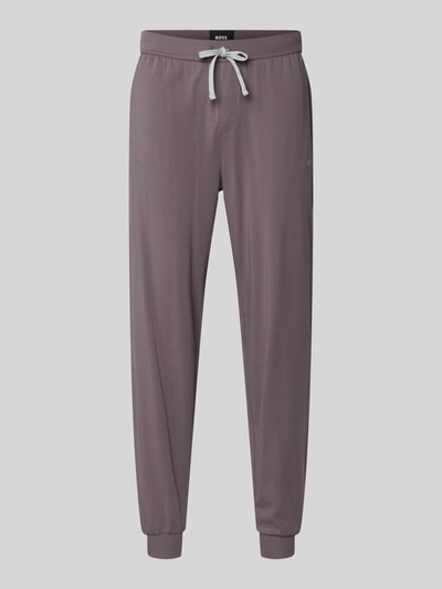 BOSS Regular Fit Sweatpants aus Baumwoll-Mix Taupe 2