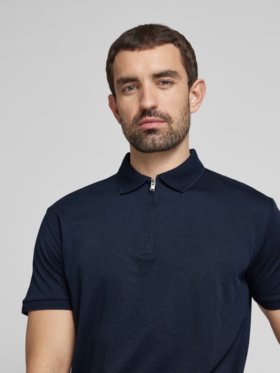 SELECTED HOMME Poloshirt met korte ritssluiting Marineblauw - 3