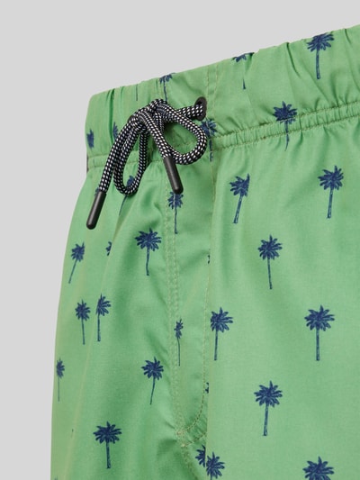 Shiwi Badehose mit Motiv-Print Modell 'Palm' Gruen 2