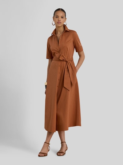 Lauren Ralph Lauren Taliowana sukienka casualowa z mieszanki bawełny Terakotowy 4